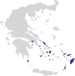 Χάρτης Ελλάδας και χώρου ευθύνης του Π.Ε.Κ.